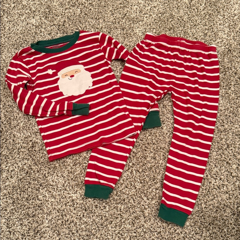 Child of Mine Red and White Striped Pajama Set